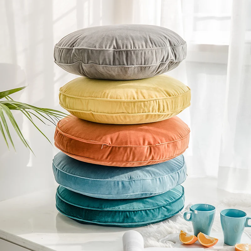 Подушка DUNXDECO декоративная круглая подушка современная простая Теплая Бархатная