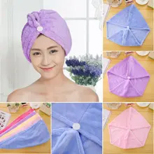 Горячая Мода женщин Волшебная микрофибра супер-абсорбент банное полотенце для волос сухая шляпа Крышка Быстросохнущий инструмент для ванной комнаты
