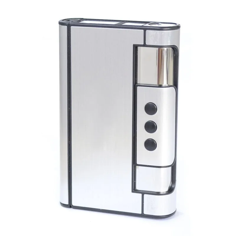 

New 2in1 Cigarette Lighter Case 2 in 1 Automatic Dispensing Cigarette Case Holder Building Windproof Jet Torch Lighter