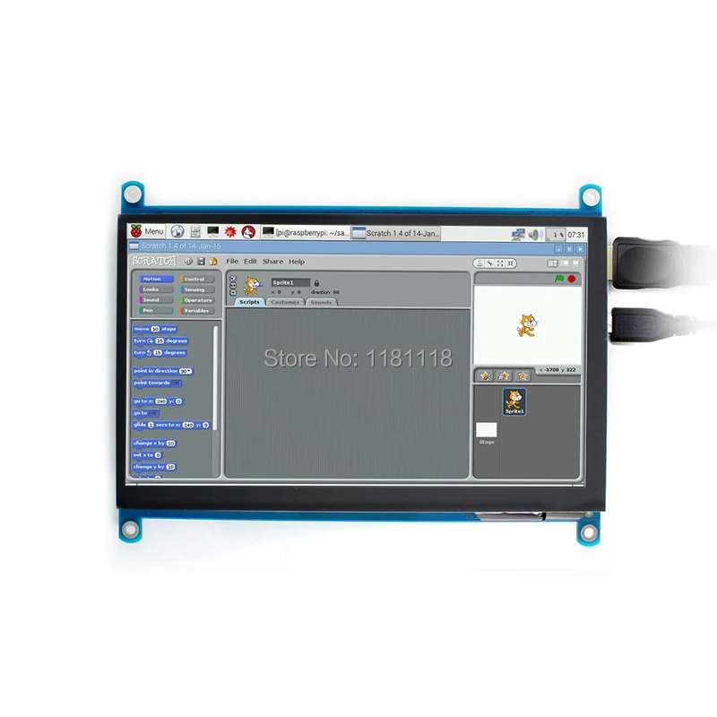 Raspberry Pi 7-дюймовый ЖК-дисплей 7 дюймов USB емкостный сенсорный экран HDMI VGA дисплей для компьютера mini PC xbox PS4