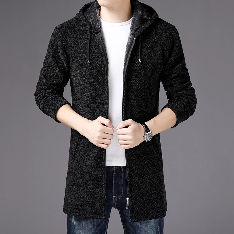 

Free shipping 2018 winter sweater men fashion hooded knitted sweaters male casual Thick warm Jacket Men's sweaters