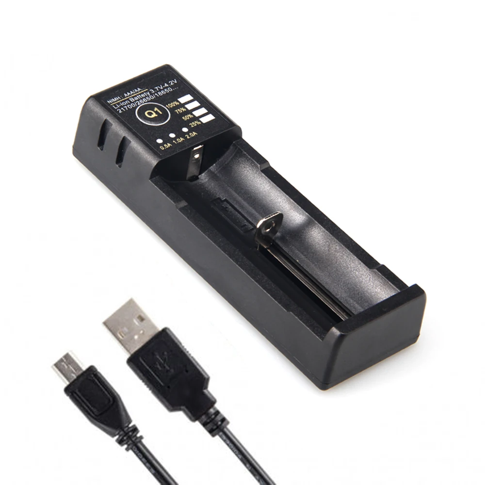 Q1 3 7 V 18650 зарядное устройство литий ионный аккумулятор USB независимой зарядкой