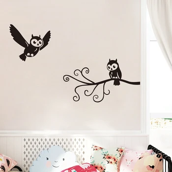 

New arrival Cartoon owl vinyl wall stickers mural Kids room baby nursery owl wall art decor stickers home decor mural