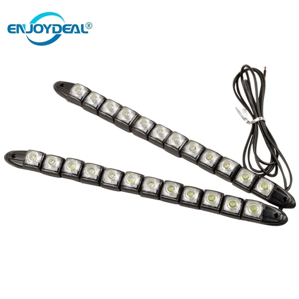 

2pcs Flexible Car Led Strip DRL Daytime Running Light Strip 6/8/10/12/14led Waterproof Daylight Fog Lamp Turn Signal Light White