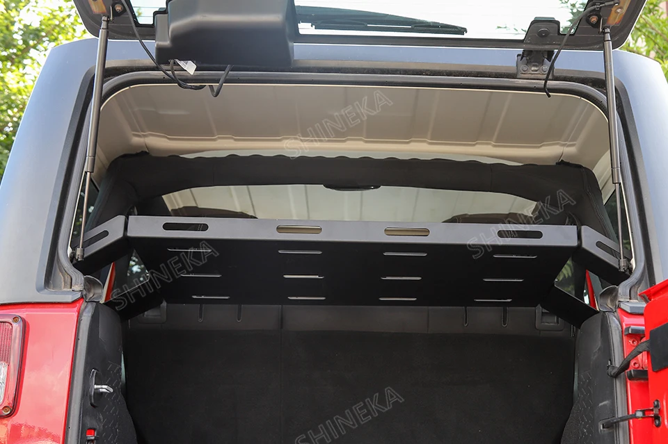 SHINEKA задние стойки для Jeep Wrangler JK JL 2007- задний багажник стеллаж для хранения груза багаж держатель для Jeep Wrangler JK JL