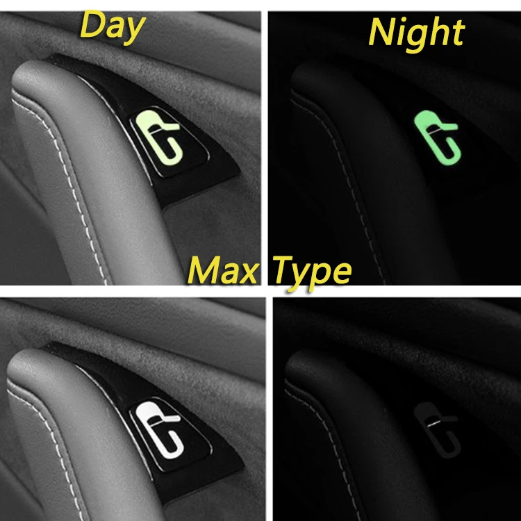 

8pcs Car Door Open Exit Button Sticker Switch Signal Decoration Decal For Tesla Model 3 White/Luminous Car Styling Parts