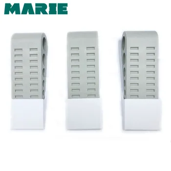

3pcs Door Wedge Shaped Plastic Door Stops Non-Slip Gray Door Buffers for Office Home Baby Safe Floor Door Stopper