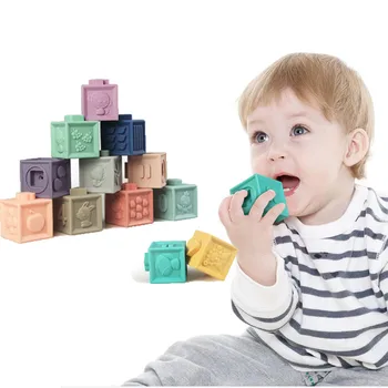 

Baby Rattles & Mobiles Toddler Toy Boys&Girls Building Blocks 3D Touch Hand Soft Balls Kid Massage Rubber Teethers Squeeze Ball