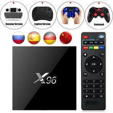 X96 Android 6.0 TV Box Amlogic S905X Макс 2 ГБ RAM 16 ГБ ROM Quad Core WI-FI HDMI 4 К * 2 К HD Smart Set Top BOX Media Player + Клавиатура