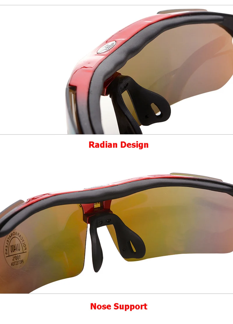 UV400 Bicycle Glasses Men Women Outdoor Sports Sunglasses with 5 Lens Mountain Road Bike MTB Running Fishing Occhiali AC0201 (5)