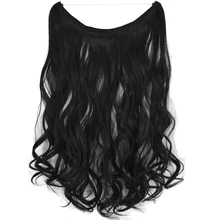 Верхушка Жаростойкие синтетические волосы объемная волна невидимая проволока Halo наращивание волос волосы штук 8108