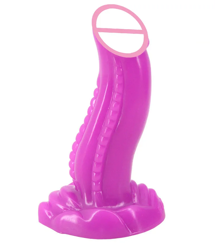 bending big dildo realistic animal dildo suction cup female Masturbation fake penis with Granule vaginal stimulate sex toys