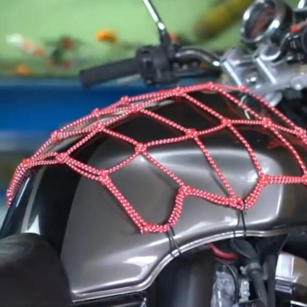 1 Pcs Universal Bungee Cargo Net Motorbike Helmet Mesh Storage Motorcycle Helmet Luggage Hold Down Storage Cargo Organiser Net