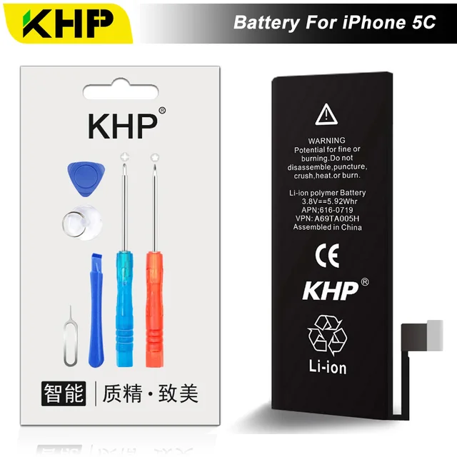 NEW 2019 100% Original KHP Phone Battery For iPhone 5C Battery 1510mAh Repair Tool 0 Cycle