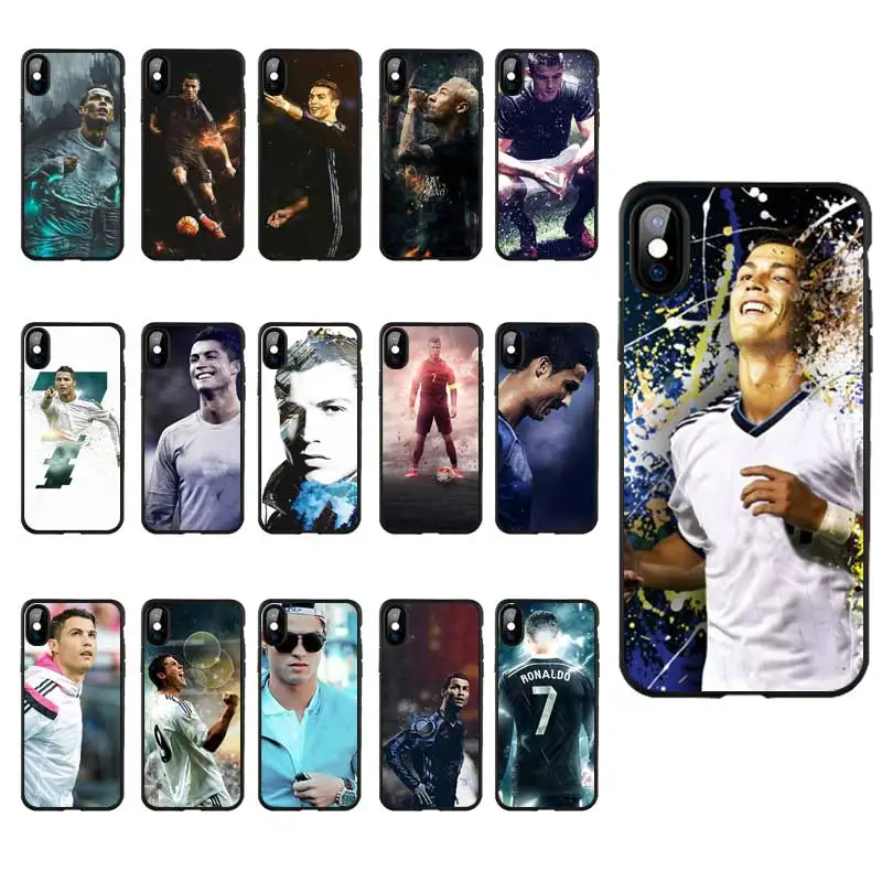 M076 Cristiano Ronaldo Черный силиконовый чехол для Apple iPhone 11 Pro XR XS Max X 8 7 6S Plus 5 5S 5G SE |