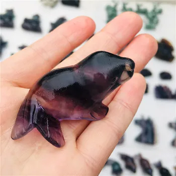 

Natural crystal gemstone fluorite elephant head pendant reiki healing hand carved crystal jewelry energy healing