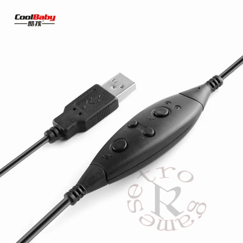 Handsfree Mic гарнитура Кожаный USB проводной стерео Micphone наушники Игровые для Sony PS3 PS4 PC