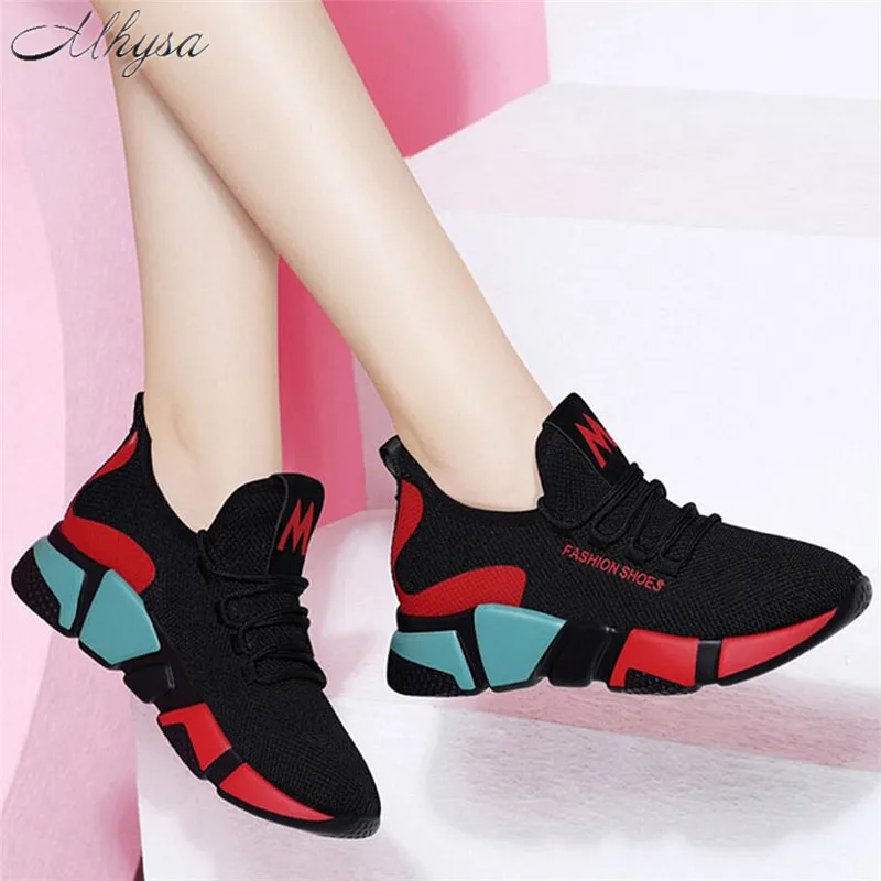 Mhysa Women Sneakers Fashion Casual Shoes Woman Comfortable Breathable Mesh Flats Female Platform vulcanized shoes T1092