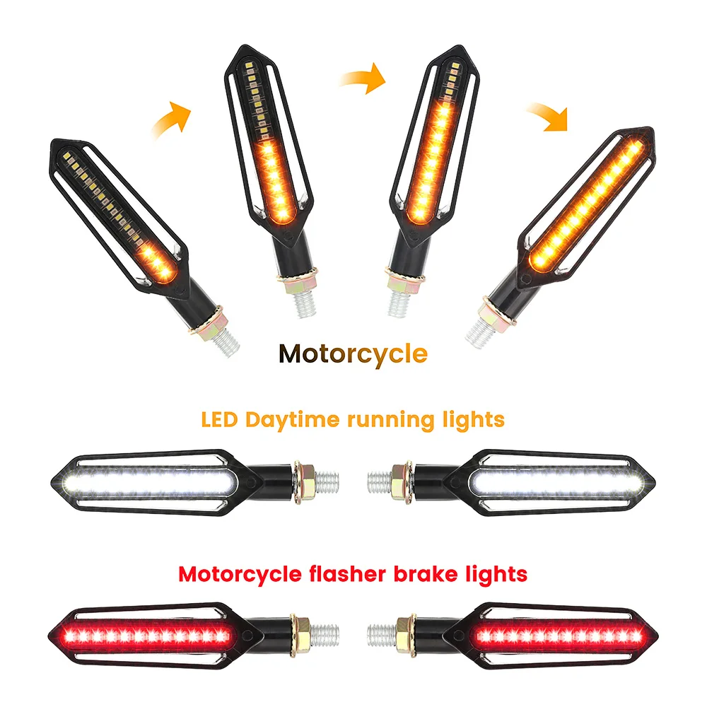 4 шт. Мини мотоциклов поворотов Индикатор СВЕТОДИОДНЫЙ мигалка Щепка/черный мото поворотники Янтарный мигает Лампа DC 12 В