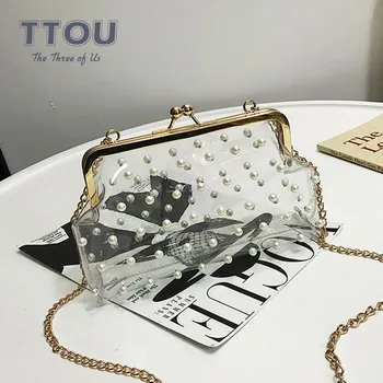 

TTOU Fashion Clear Transparent PVC Women Shoulder Bags Jelly Candy Color Casual Flap Bag Ladies' Messenger Crossbody Bag Bolsa