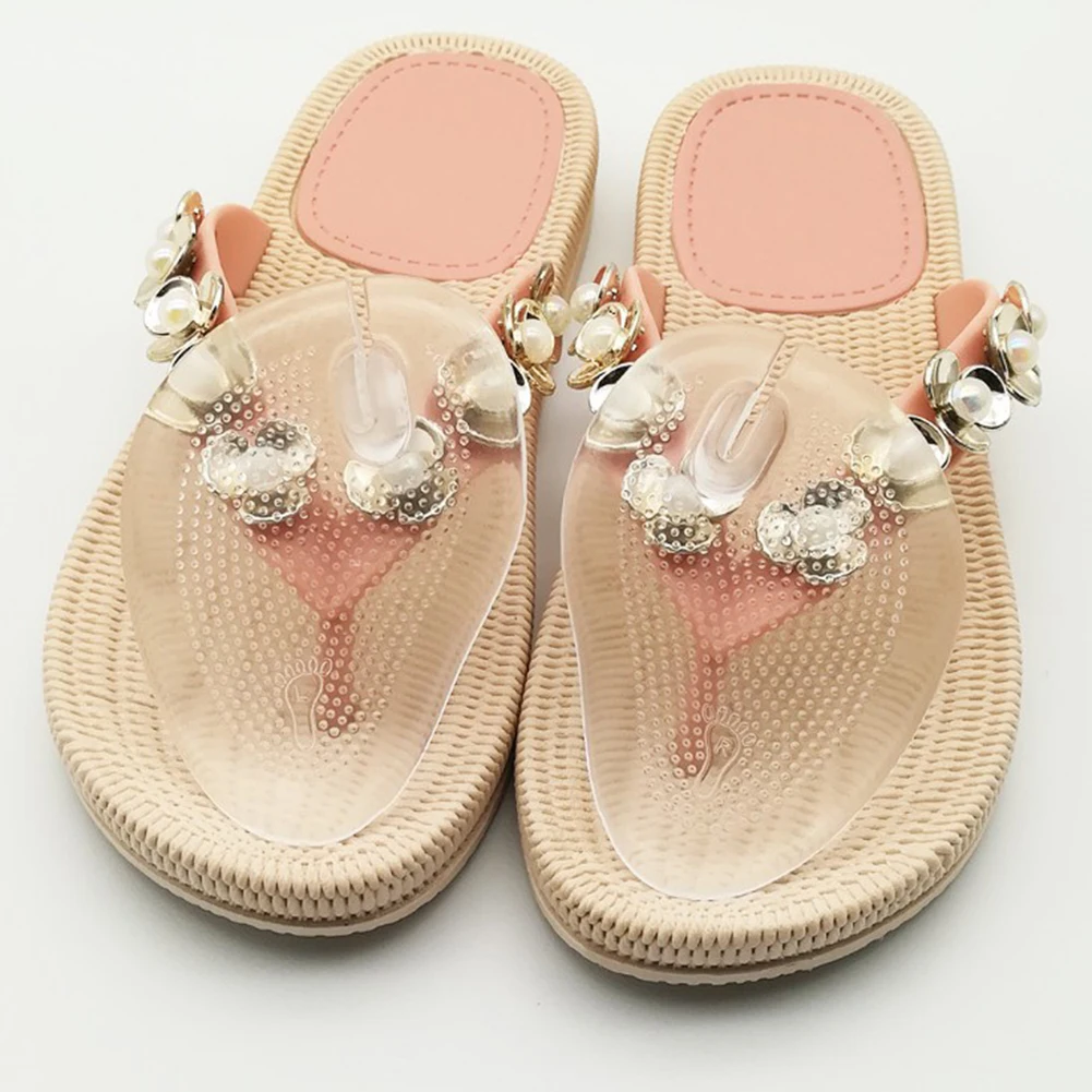 Hot Invisible Flip Flop Sandals Forefoot Pad Silicone Slip Resistant Half Yard Heel Pad Toe Separator Pads Massage Inserts Clear