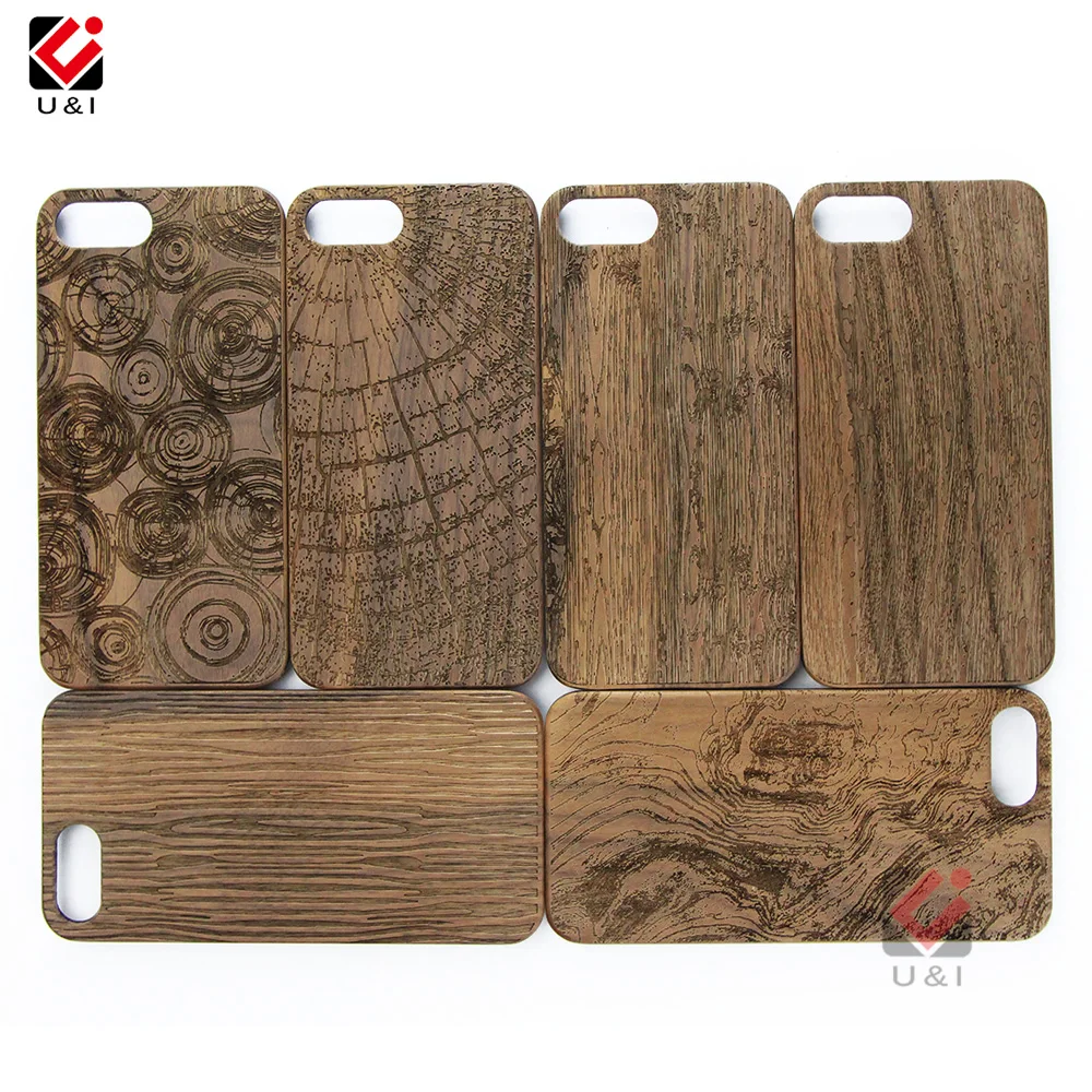 For iPhone 5 5s 6 6s 6plus 7 7plus 8 8plus Real Wood Spider Net Wave Tree Rings Carved PC Back Protector Back Cover for iPhone 8 (1)