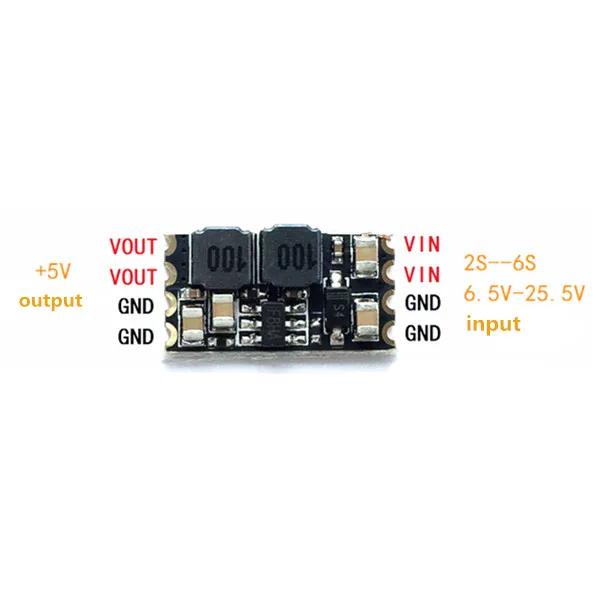 2 шт. микропреобразователь понижающий модуль BEC 6,5 V~ 25,5 V вход 1A выходной ток для FPV RC Дрон гоночный Квадрокоптер BetaFPV