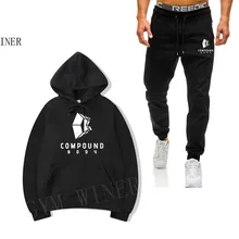 Новые Брендовые мужские толстовки с капюшоном, толстовки+ брюки, мужские высококачественные повседневные Хип-хоп толстовки с буквенным принтом и длинным рукавом, модные мужские толстовки с капюшоном