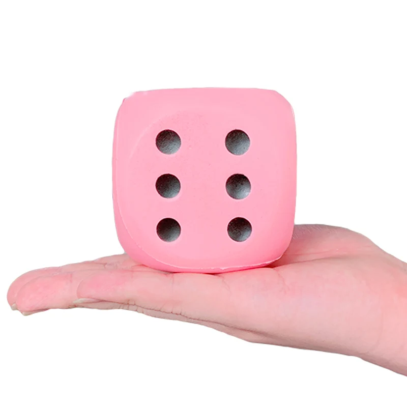 Jumbo Dice сжимающие игрушки мягкие медленно растущие образования моделирование крем ароматизированный стресс облегчение Забавный Рождественский подарок игрушка для детей - Цвет: Pink