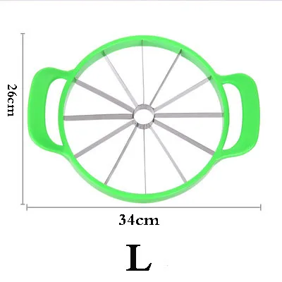 Кухонные практичные инструменты яблоко ломтерезка для арбуза Cantaloupe Дыня Фрукты резки слайсер из нержавеющей стали кухонные гаджеты горячая распродажа - Цвет: L