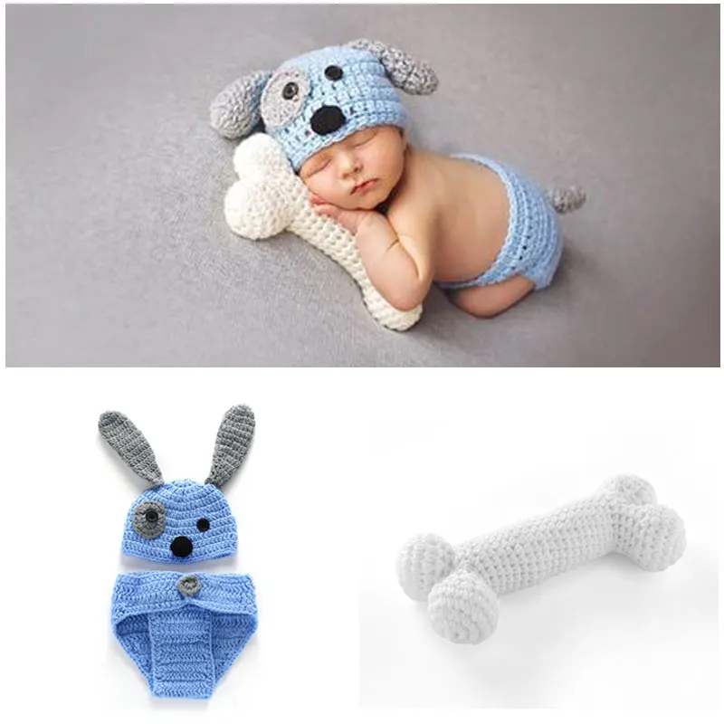 

Newborn Baby Photography Props Baby Hat Crochet Knit Costume Baby Boy Clothes Infant Outfits Newborn Photo Props Accessories