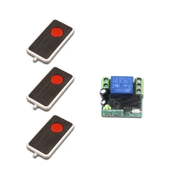 

New Remote Control Light Switch DC12V Relay 1CH Wireless RF Mini Remote Control Switch 4pcsTransmitter+1pcs Receiver 315/433MHZ