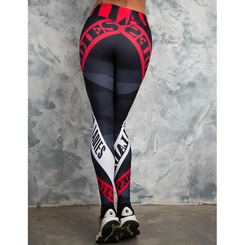 Печатные спортивные Леггинсы для фитнеса Для женщин тренировочные брюки для бега пуш-ап бедра Йога брюки спортивная одежда спортивные колготки для бега Femme