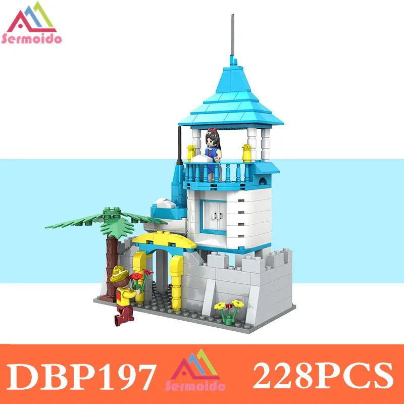 

sermoido Friends Princess Castle Building Blocks Cinderella Castle Mermaid Elsa Anna Building Figure Girl Bricks DBP197