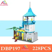 sermoido Friends Princess Castle Building Blocks Cinderella Castle Mermaid Elsa Anna Building Figure Girl Bricks DBP197 lepin elsa anna ice dream romantic castle 25002 model building blocks cinderella princess castle 25006 city set legoings friends