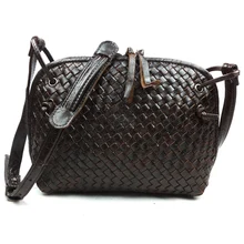Leather handbags wholesale casual fashion woven shell header layer leather shoulder bag, Ms. Messenger bag tide