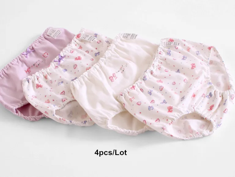 Child Girl Cotton Underwears Briefs 4pcs 13