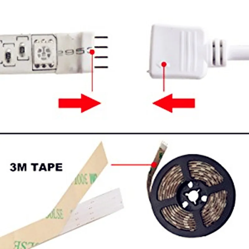 ТВ фон DC 5 В USB Мощность 2 м Музыка Звук активированного SMD 5050 RGB Светодиодные ленты свет 24Key ИК-пульт управление Гибкая лампа