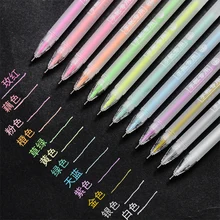 12 цветов флуоресцентный маркер для студентов с Красочные цветные штрихи Выделите цветной маркер