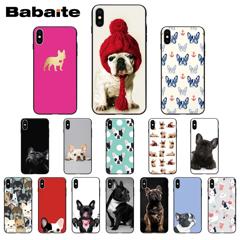 

for iphone 11pro max french bulldog dog DIY Painted Phone Accessories Case for iPhone 5 5Sx 6 7 7plus 8 8Plus X XS MAX XR
