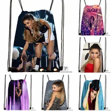 Пользовательские Ариана Гранде Drawstring сумка-рюкзак для парня девушку милый рюкзак дети сумка(черный назад) 31x40 см#180531-01-03