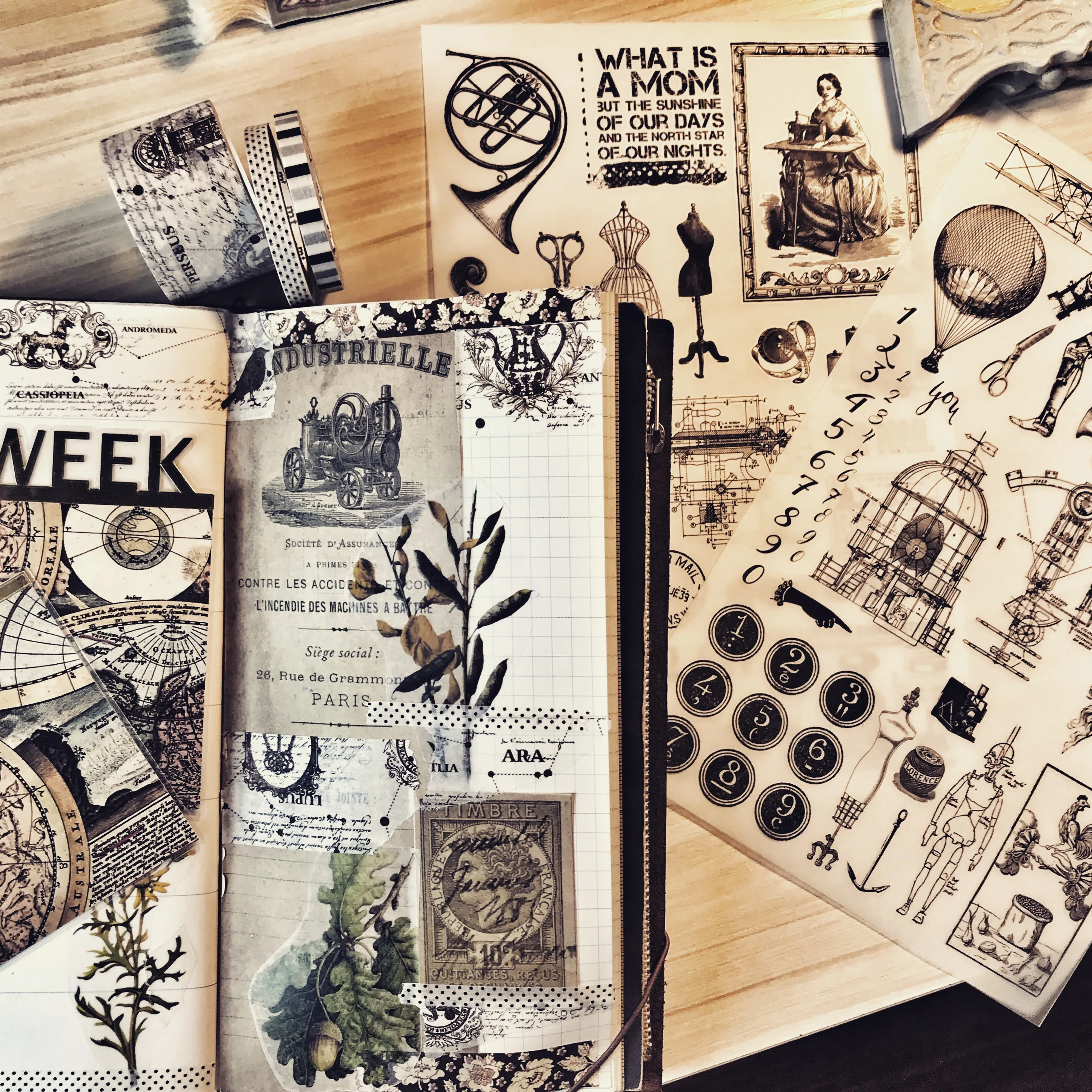 

2Pcs Vintage RUB ON Stickers Children DIY Scrapbooking Album Journal Crafts Decorative Transfer Paper Package DIY Photo Albums