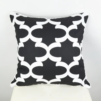 

45*45 cm Home Textile Decorative Cushion Cover Black Geometry Throw Pillow Cover Pillowcase for Sofaalmofadas decorativas