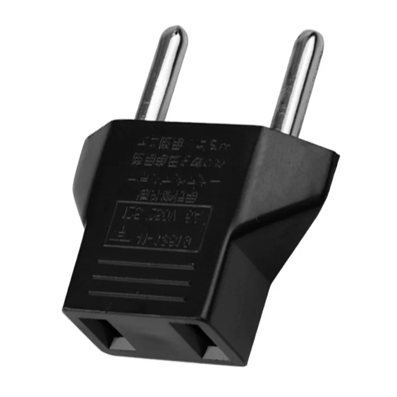 

6A EU Adapter Plug USA to Euro Europe Wall Power Charge Outlet Sockets US 2 Flat Pin to EU 2 Round Pin Plug Socket Adapter UM