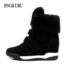 Женские зимние ботинки; коллекция года; модная обувь; женские ботильоны из искусственной кожи; теплая Женская обувь с украшением в виде банта; Botas; женская зимняя обувь