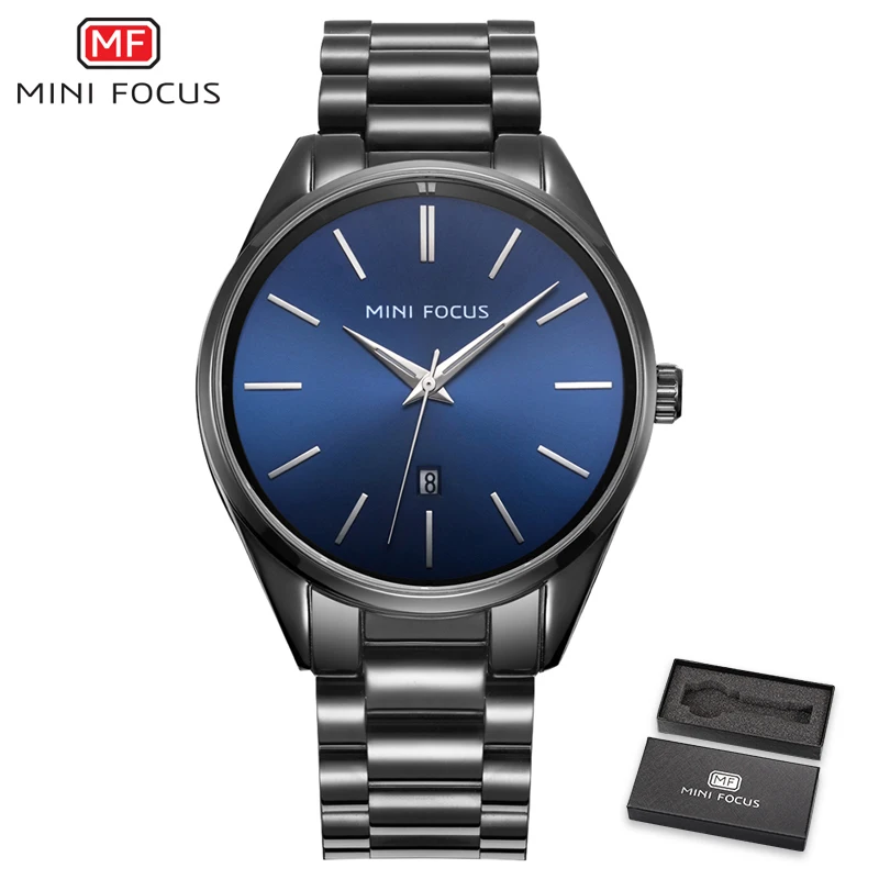 

MINIFOCUS Mens Watches Top Brand Luxury Quartz Clock Stainless Steel Strap Ocean Dial Concise Dress Waterproof Man Wrist Watches