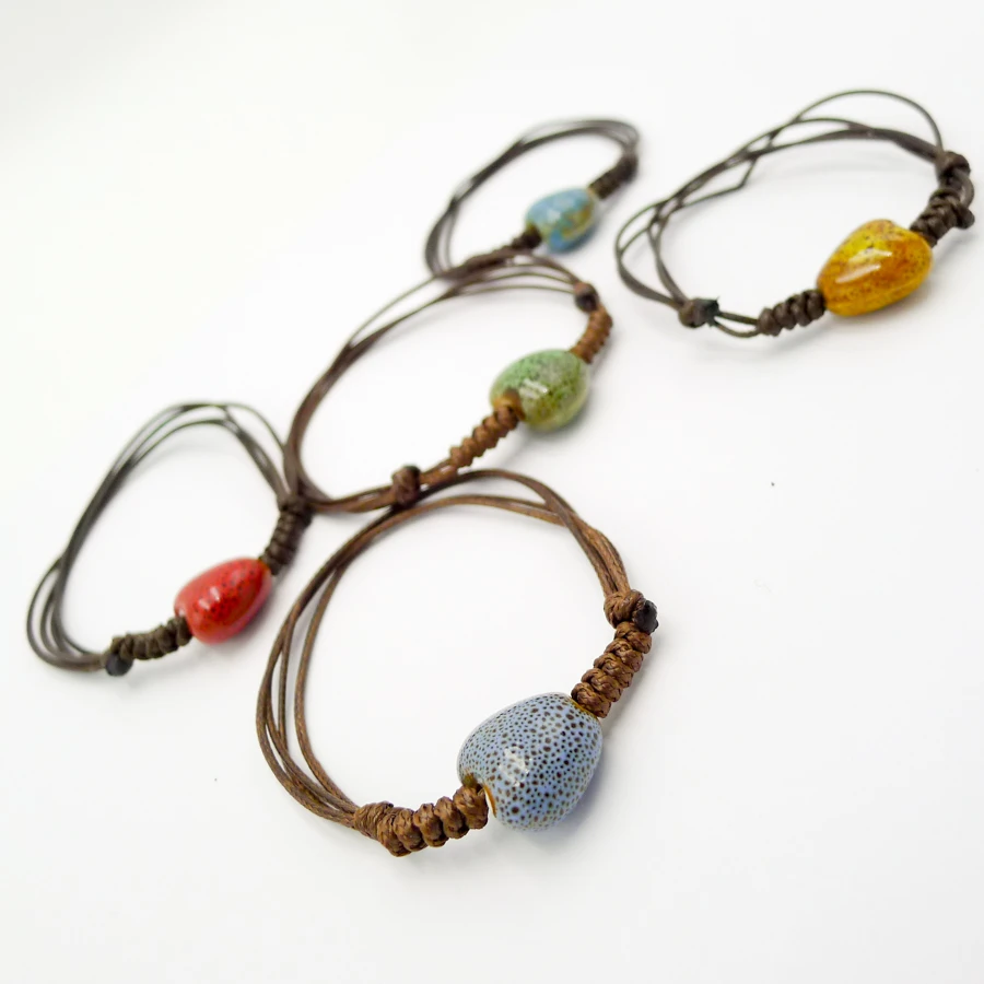 Pulseras de cuerda con cuentas en forma de corazón para tobilleras hechas mano, joyería de muestra artesanal, venta al por mayor # DZ318|Pulseras - AliExpress