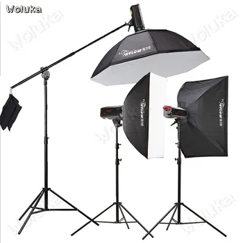 

High-power flash octagonal softbox and Light stand Photography three-lamp set Photo Studio kit CD50 T02