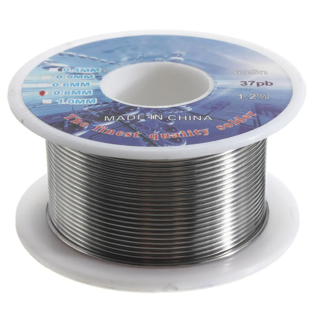 0.8mm 63/37 Tin Solder Soldering Welding Iron Wire Lead Rosin Core 2