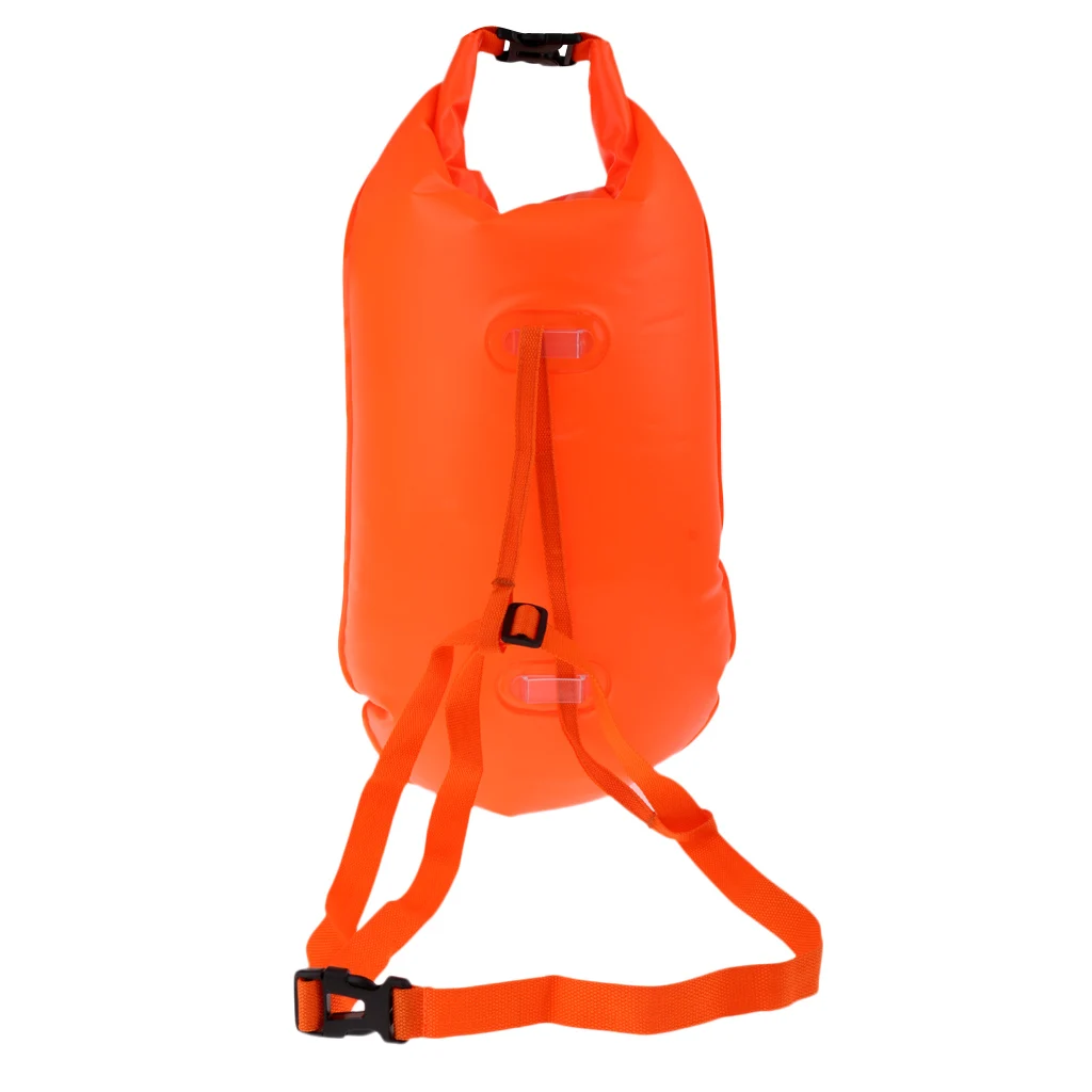 Highly Visible Waterproof Air Bag Swim Buoy Swimming Tow Float Dry Bag with Waistbelt for Inflatable Buoy Open Water Swimming